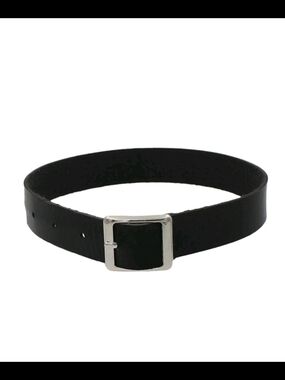 Black Buckle Choker Goth Punk Alternative Faux Leather Collar